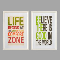 SO2 Believe Life Picture Frame-@home By Nilkamal, Indigo & Olive