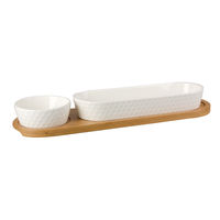Oval Snack Platter - @home Nilkamal, white