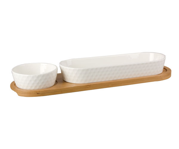 Oval Snack Platter - @home Nilkamal, white