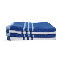 Face Towel 30 X 30 cm Set of 4 - @home by Nilkamal, Indigo & White