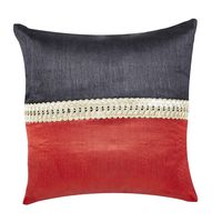 12'x12' Patch Single Cushion Cover - @home Nilkamal,  red