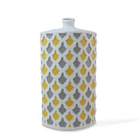 Heena Ceramic Small Vase - @home By Nilkamal, Yellow