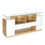 Croissant Low Height Wall Unit - @home By Nilkamal, White with Teak