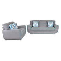 Marly  Sofa Kit 3+ 2 Grey With Blue - @home Nilkamal,  grey