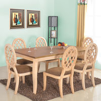 Miraya 6 Seater Dining Kit - @home By Nilkamal, Brown Glaze