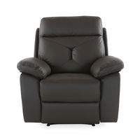 Ace 1 Seater Sofa with Recliner - @home By Nilkamal, Dark Brown