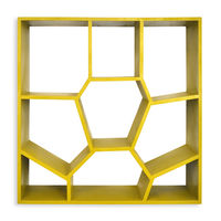 Honeycomb Wall Shelf - @home By Nilkamal, Olive Green