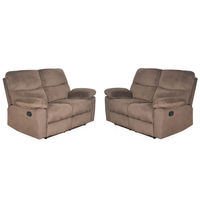 Rays 2+ 2 Recliner Sofa Set - @home By Nilkamal, Brown