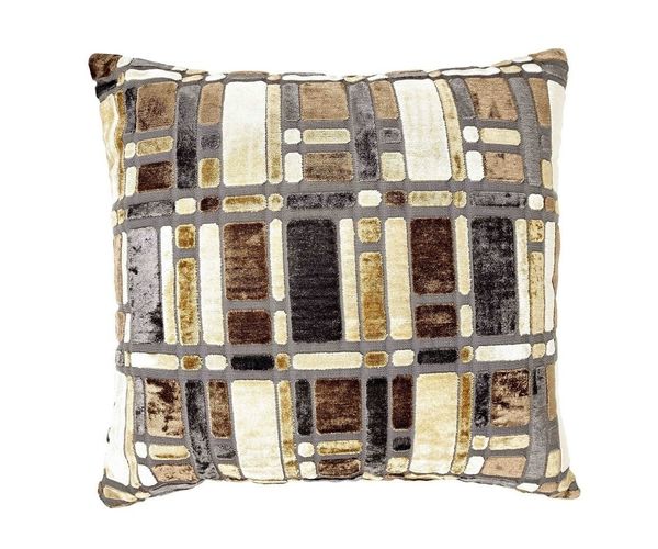 24 x24  Blocks Cushion Cover - @home Nilkamal,  brown