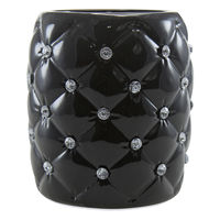Stoneware Vase Small - @home Nilkamal,  black