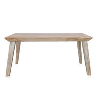 Magix 6 Seater Dining Table - @home by Nilkamal, White Natural