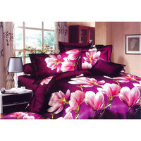 Bed sheet Pansy Eleganza - @home Nilkamal,  purple