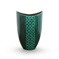 Winter Collection Florid Lacquer Vase - @home By Nilkamal, Teal