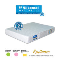 Nilkamal Radiance 8" Pocket Spring with Memory Foammattress, 72x60x8, white