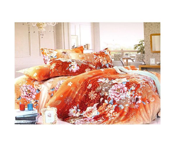 Double Bed sheet Camay Aspen - @home Nilkamal,  orange