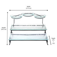 3 Tier Glass Platter with Stand - @home by Nilkamal