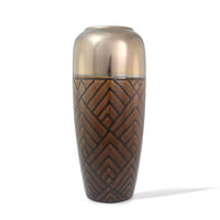 Sajdah Large Size Vase - @home By Nilkamal, Gold & Brown