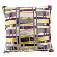 24'x24' Blocks Cushion Cover - @home Nilkamal,  purple