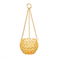Urban Hanging Crystal Cup Candle Stand - @home by Nilkamal, Yellow