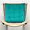 Enchanted Solid 40 cm x 40 cm Chair Pad - @home by Nilkamal, Sea Green & Grey