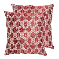 16'x16' Glory Set Of 2 Cushion Covers - @home Nilkamal,  red