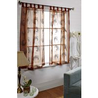 42'x60' Damask Single Sheer Window Curtain - @home Nilkamal,  brown