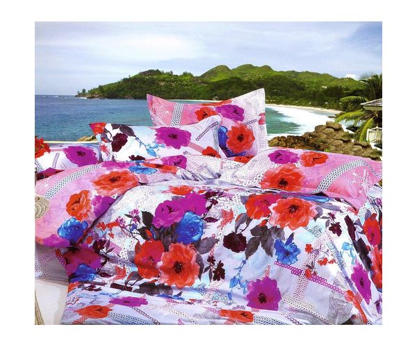 Double Bed sheet Camay Blossom - @home Nilkamal, multi