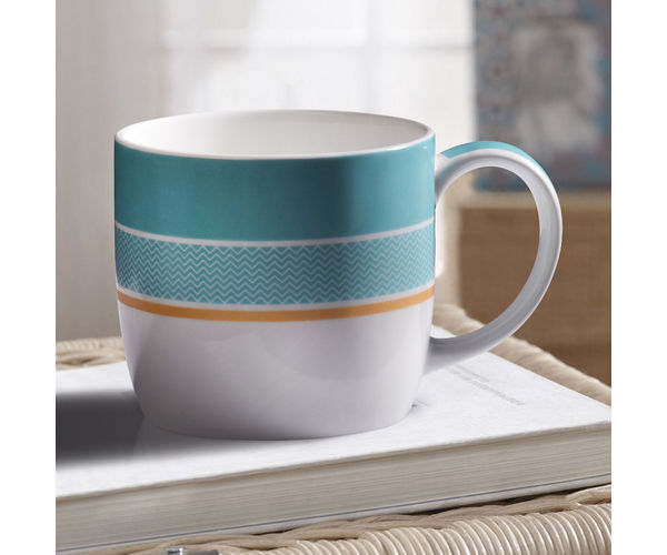 Engraved Blue Coffee Cup Set Of 2 - @home Nilkamal