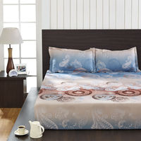 Seasons Oriental Double Bed Sheet - @home By Nilkamal, Multicolor