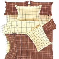 Bed sheet Grid Eclipse - @home Nilkamal,  brown