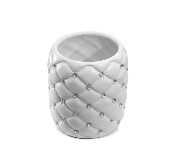 Vase Stoneware Glit Big - @home Nilkamal, white