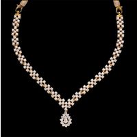 Diamond Necklace, 6.49cts, 18k 26.12gms, e/f-vvs1