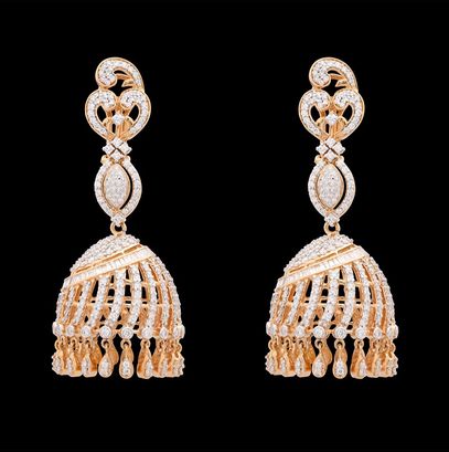 Diamond Earrings, 4.69cts, 18k 38.36gms, e/f-vvs