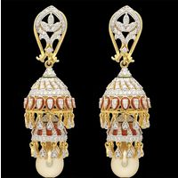 Diamond Earrings, 3.31cts, 18k 39.62gms, e/f-vvs