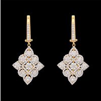 Diamond Earrings, 1.79cts, 18k 9.29gms, e/f-vvs