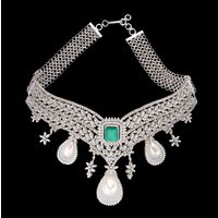 Diamond Necklace, 8.50cts, 18k 45.50gms, e/f-vvs1