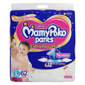 MamyPoko Pants Extra Absorb Diaper, 9 kg - 14 kg, large