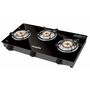 Maplin Cooktop 3 Burner Gas Stove in Black Colour (with Free Pipe and Lighter)