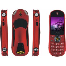 Agtel Ferrari Car Model Dual Sim Mobile Phone in Red Colour