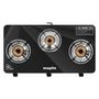 Maplin Cooktop 3 Burner Gas Stove in Black Colour (with Free Pipe and Lighter)