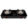 Maplin Cooktop 2 Burner Gas Stove in Black Colour (with Free Pipe and Lighter)
