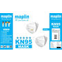 Maplin KN95 Washable & Reusable With Respirator 5 Pcs Set With Meltblown Filter and Respirator Mask in white Colour