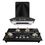 Maplin Combo set of Voice control SS60 Chimney in 60 cm (Black) and 4 Burner (Automatic Hob)