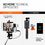 Surya AUX Wired Selfie Stick, Monopod for Taking Photos and Videos on Smartphones with Battery and 270 Degree Adjustable Head Compatible with iPhone and Samsung and Android Phones in Black