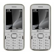 Mercury F37 Heavy Battery Dual Sim Mobile Phone in White colour combo, white white
