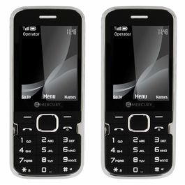Mercury F37 Heavy Battery Dual Sim Mobile Phone in black colour combo, black black