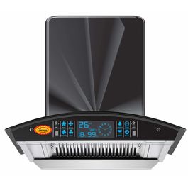 Surya Filterless Kitchen Chimney SS-60 in 60 cm (Black) with Features Auto Clean, LPG Sensor, Wave Sensor