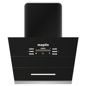 Maplin Voice Control Glass Opening Kitchen Chimney VC1001 in 60 cm (Matte Black)