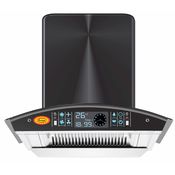 Surya Kitchen Chimney SS60 Black 2023 in 60 cm with Features Auto Clean, LPG Sensor, Wave Sensor