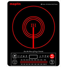 Maplin Induction Cooker Model MP20IP in Crystalline Glass Plate with Slim Body